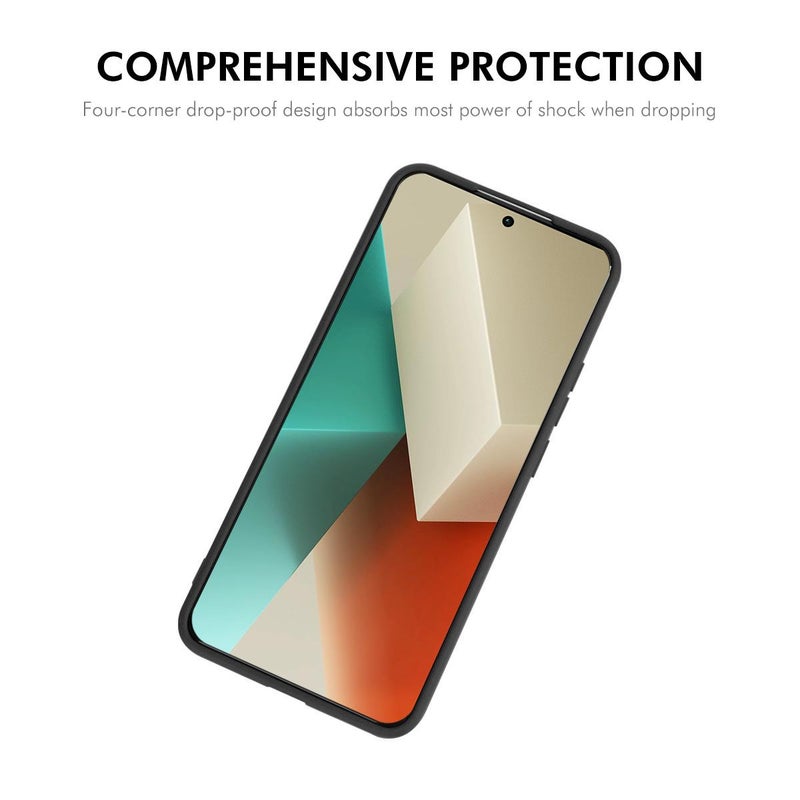 HuHa Case Cover For Xiaomi Poco M7 Pro ENKAY Liquid Silicone Soft Shockproof Phone Case(Black) - Image 2