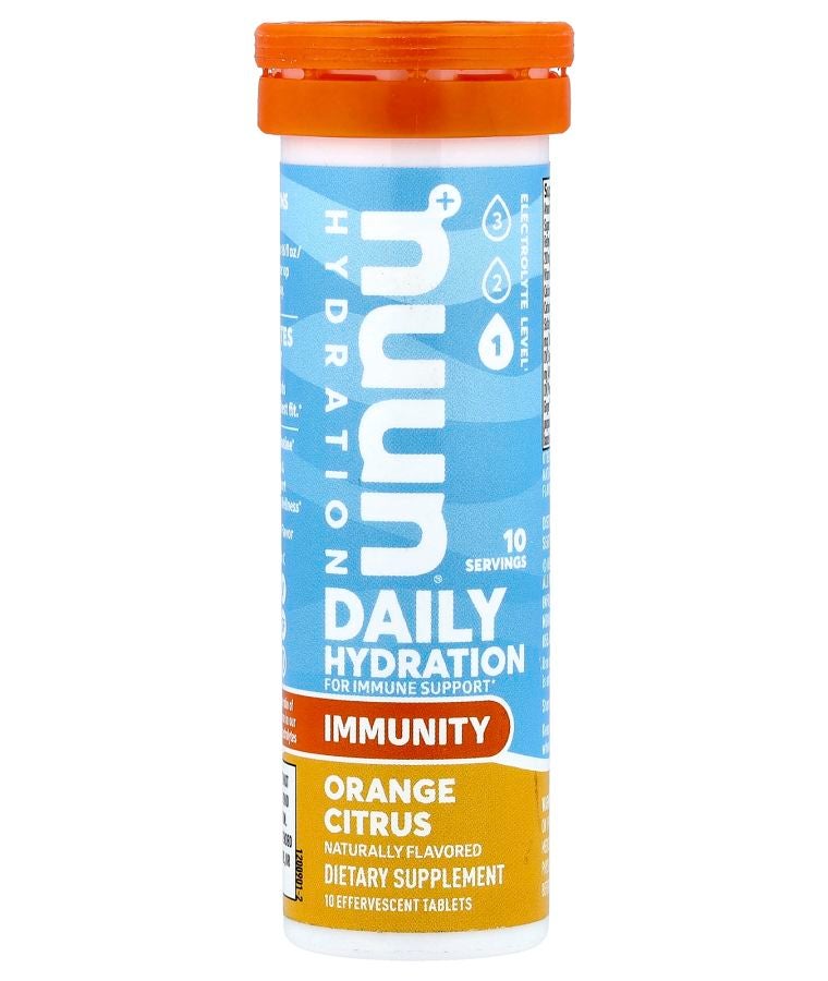 Nuun Daily Hydration For Immune Support Orange Citrus 10 Effervescent Tablets