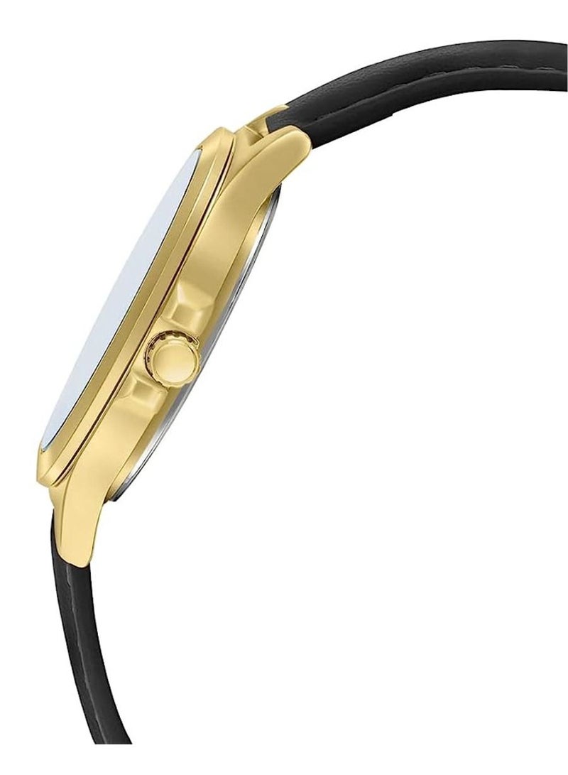 Casio Watch Men's Analog Multi Hands Black Dial Leather Band MTP-V300GL-1AUDF - Image 3