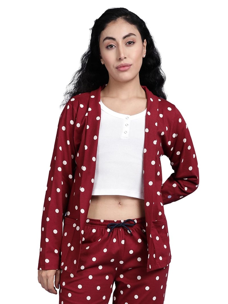 KRYPTIC Women’s Regular Length Cotton Shrug with Side Pockets - Soft Lightweight Layer for Stylish Everyday Wear - Image 1