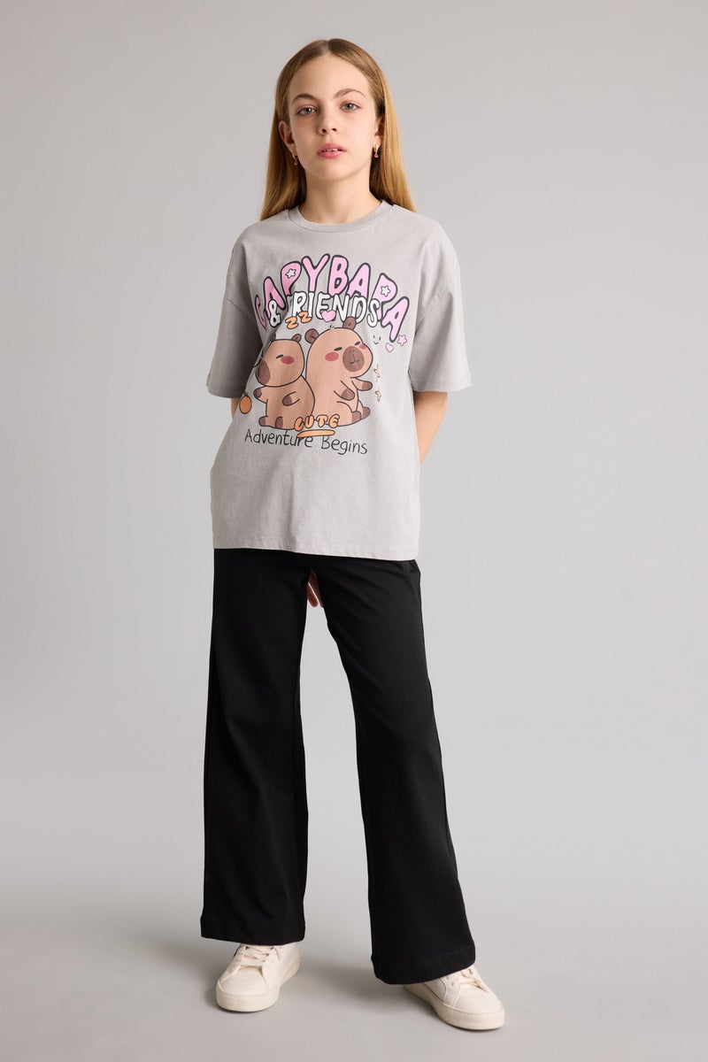 DeFacto Black Girl Girl Wide Leg Trousers Casual - Image 1