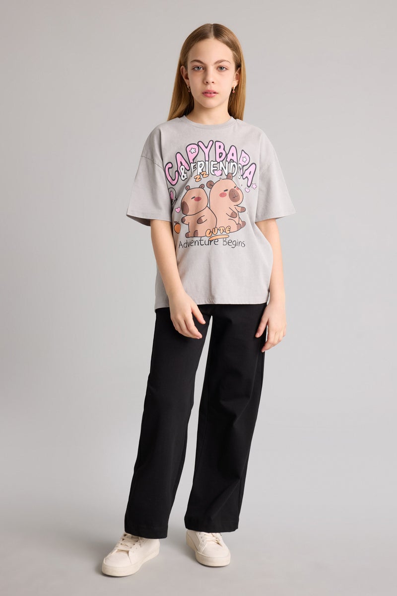 DeFacto Black Girl Girl Wide Leg Trousers Casual - Image 2