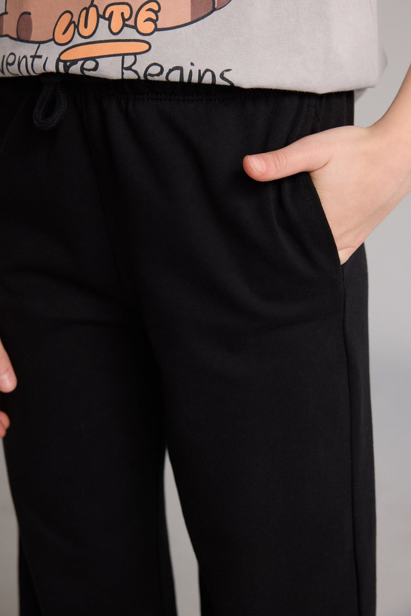 DeFacto Black Girl Girl Wide Leg Trousers Casual - Image 5