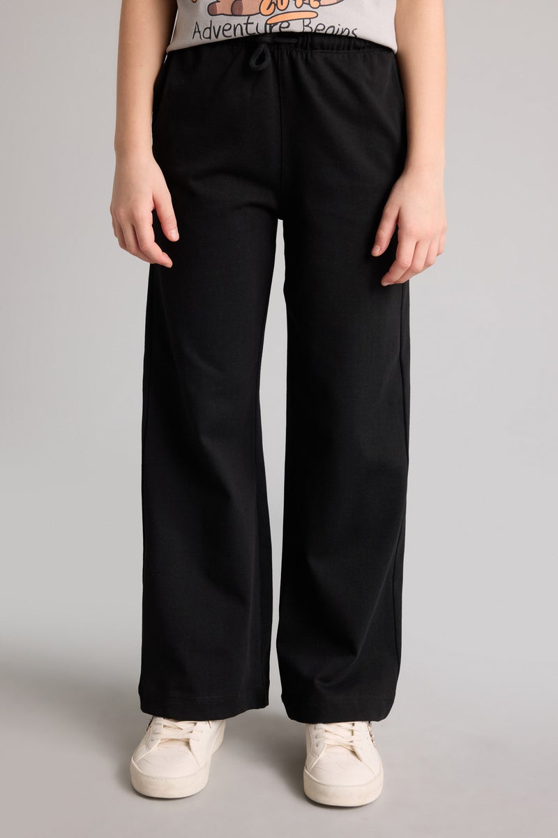 DeFacto Black Girl Girl Wide Leg Trousers Casual - Image 4