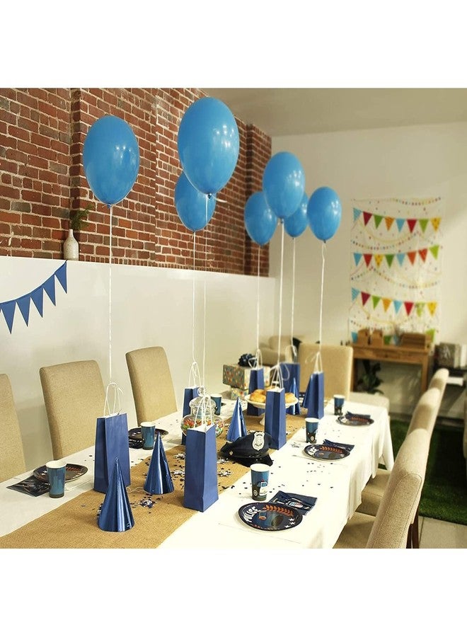 Juvale Police Theme Birthday Party Decorations - 144 Piece Set, Blue - Police Party Supplies with Disposable Plates, Cups, Napkins & Cutlery - Cop Car Birthday Decorations & Cake Accents for Kids - Image 4