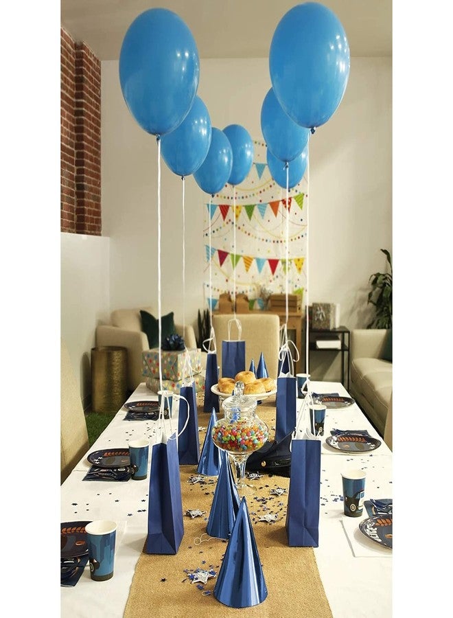 Juvale Police Theme Birthday Party Decorations - 144 Piece Set, Blue - Police Party Supplies with Disposable Plates, Cups, Napkins & Cutlery - Cop Car Birthday Decorations & Cake Accents for Kids - Image 3