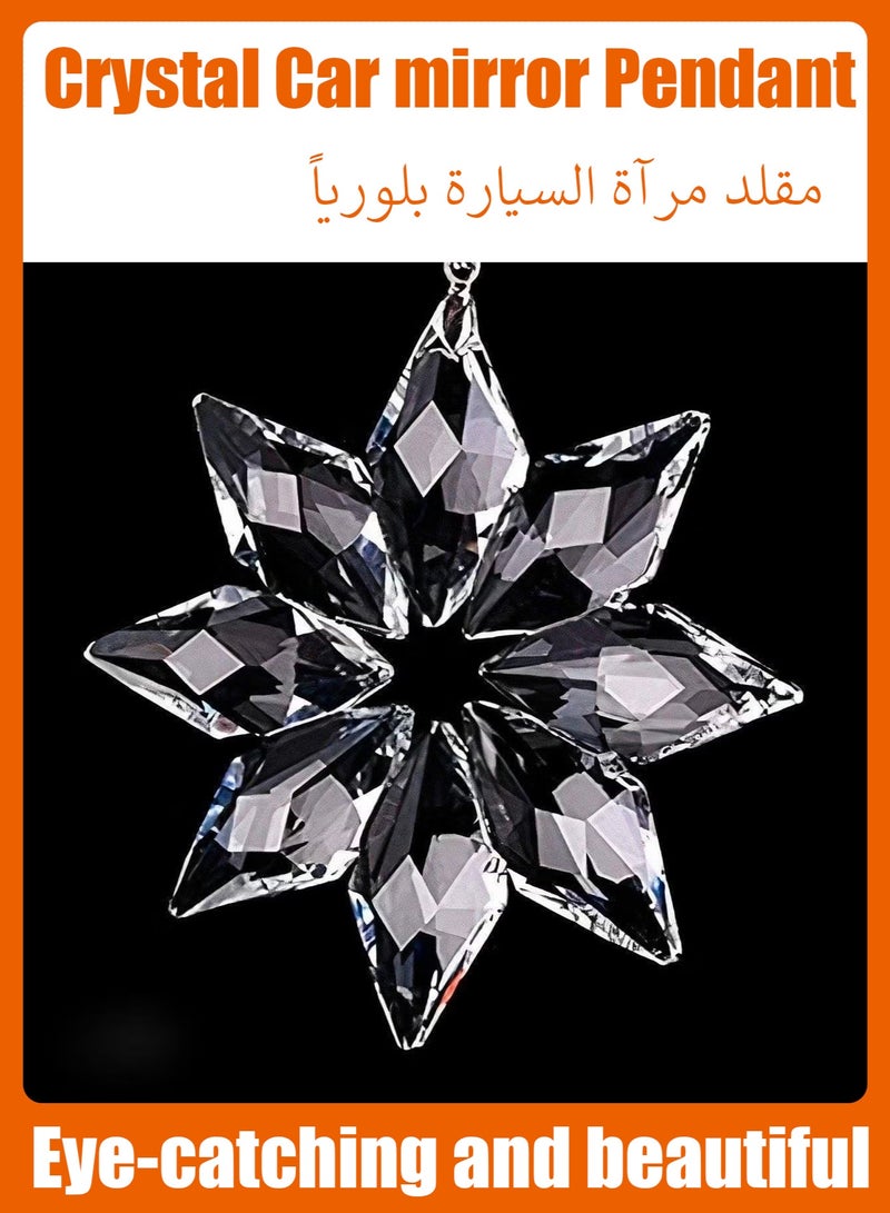 قلادة مرآة الرؤية الخلفية للسيارة مصنوعة من الكريستال، قلادة مرآة الرؤية الخلفية، ديكورات للسيارة والمنزل - Image 4