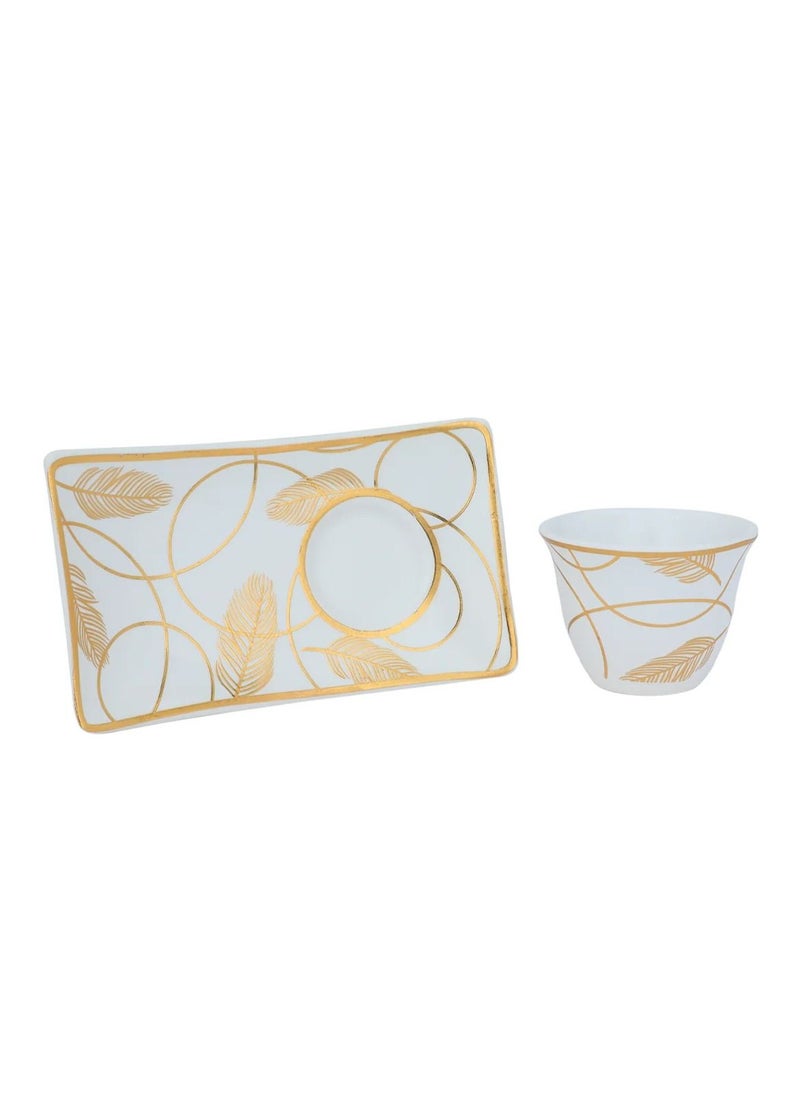 Alsaif Gallery 12-piece coffee cup and dessert saucer set  - Image 1