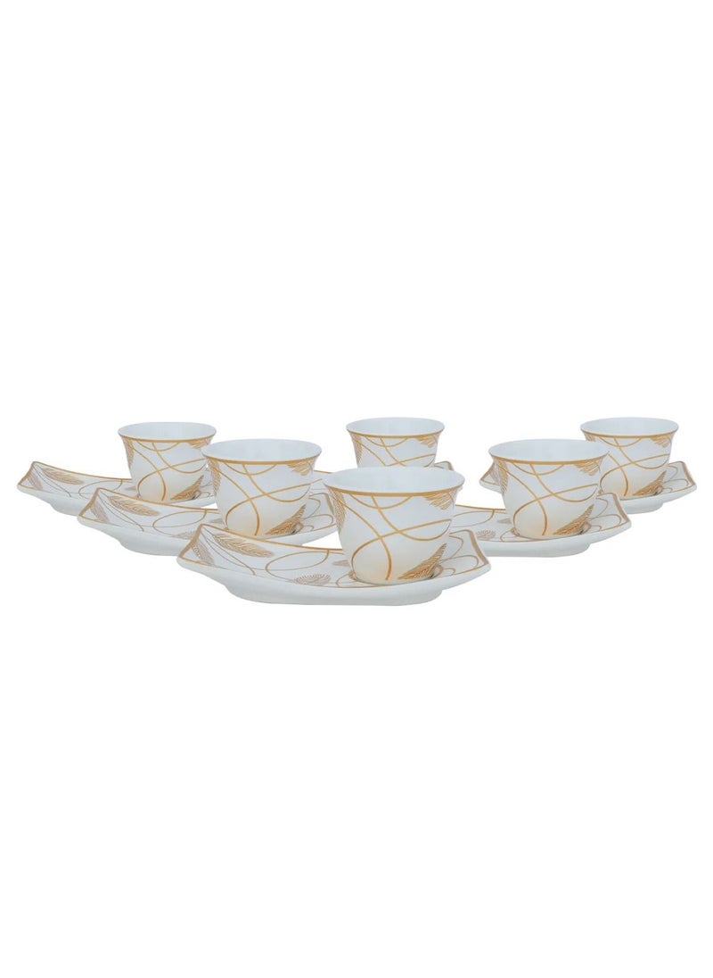 Alsaif Gallery 12-piece coffee cup and dessert saucer set  - Image 2