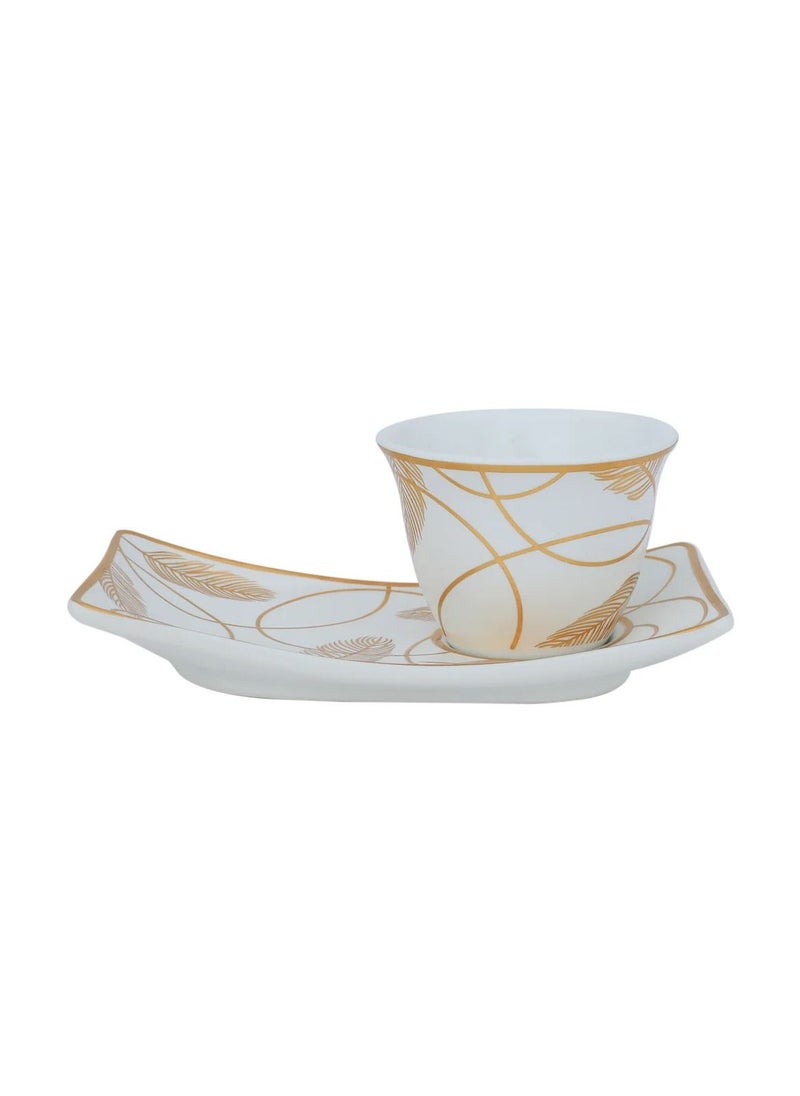 Alsaif Gallery 12-piece coffee cup and dessert saucer set  - Image 3