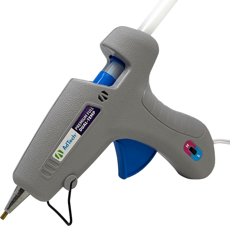 Adtech 0453 2-Temp Dual Temperature Hot Glue Gun Full Size, Light Gray - Image 1