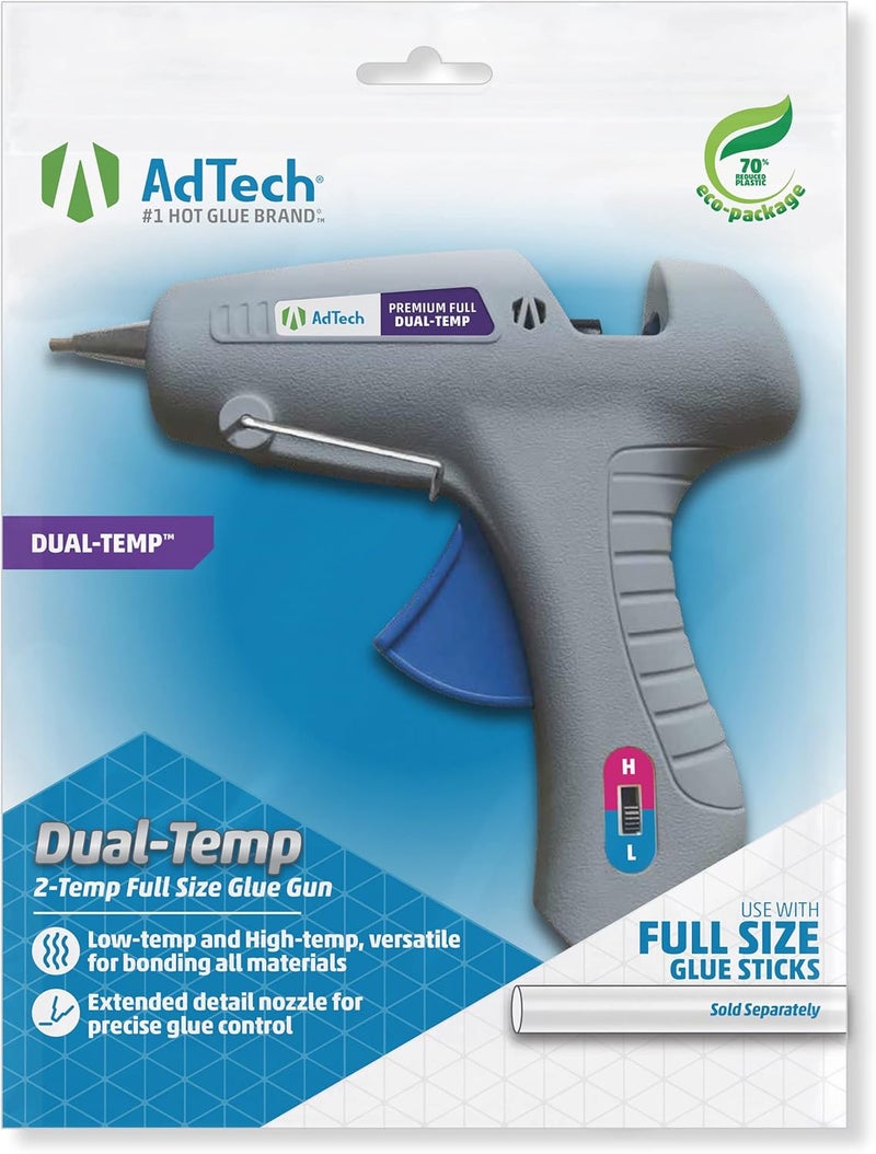 Adtech 0453 2-Temp Dual Temperature Hot Glue Gun Full Size, Light Gray - Image 2