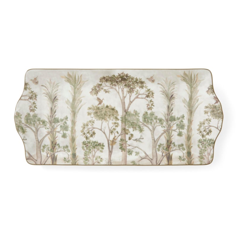 Spode Kit Kemp 12" Tall Trees Serving Tray | Enchanted Forest Design | Porcelain | Dishwasher and Microwave Safe | Ideal for Salad, Snacks, and Appetizers | Home & Gathering Use - Image 1