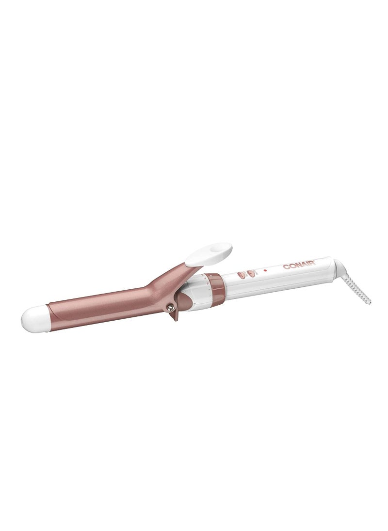 CONAIR مكواة تجعيد كونير مزدوجة من السيراميك مقاس 1 بوصة، وأسطوانة مقاس 1 بوصة تنتج تجعيدات كلاسيكية - للاستخدام على الشعر القصير والمتوسط والطويل  - Image 1