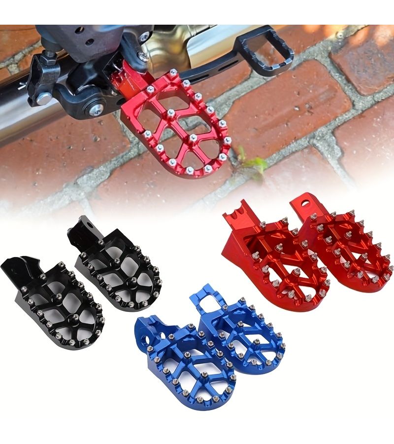 Blue CNC Footrests For Sur Ron Light Bee S X Off Road Electric Bikes - Image 1