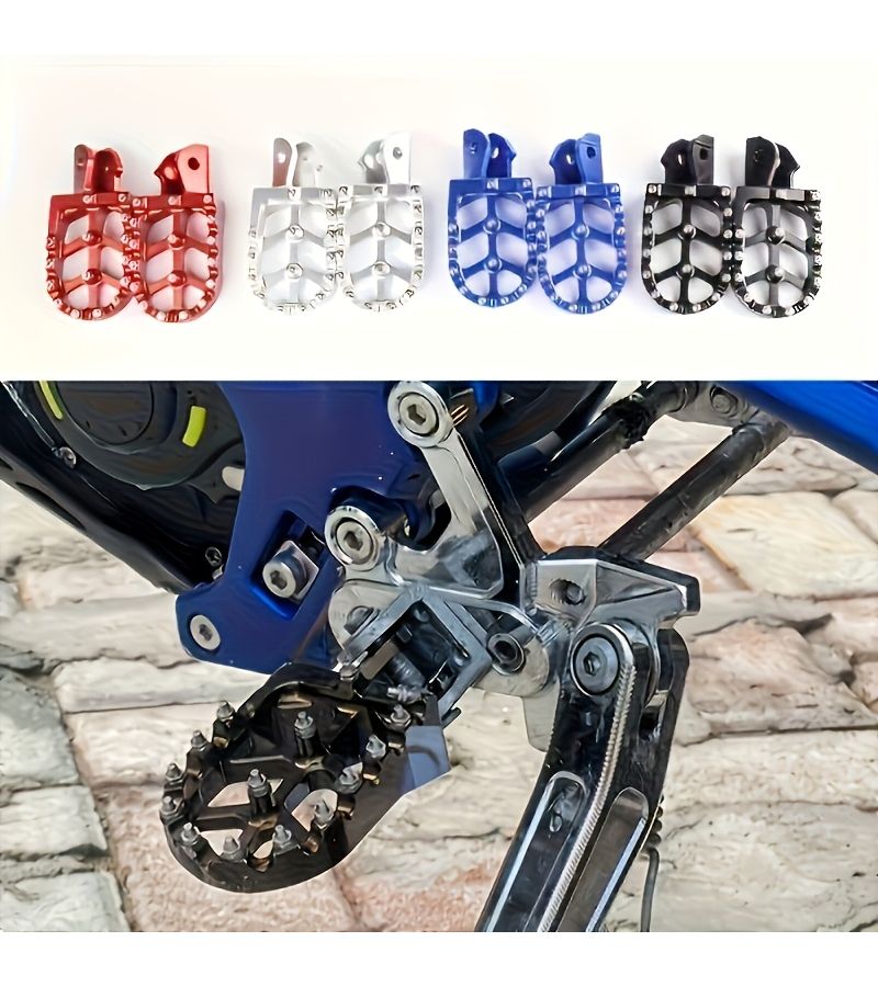 Blue CNC Footrests For Sur Ron Light Bee S X Off Road Electric Bikes - Image 5