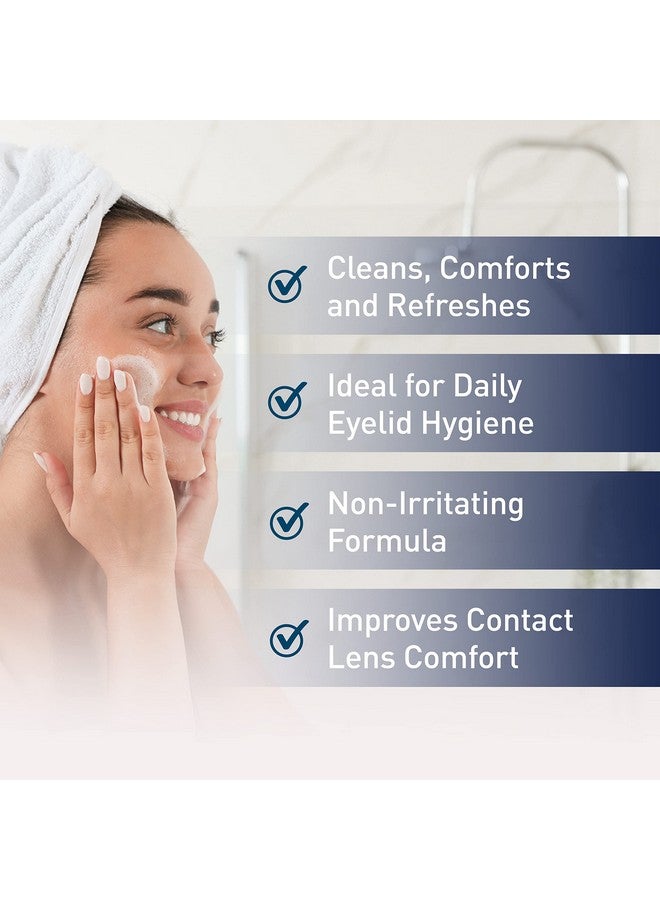 أوكيوسوفت مجموعة OCuSOFT Lid Scrub Original Compliance Kit - مقشر جفن رغوي فوري ومناديل خالية من الوبر - مجموعة جفن يومية لإزالة الزيوت والغبار وحبوب اللقاح ومكياج العين - 1.68 أونصة سائلة و100 قطعة مناديل جافة - Image 2