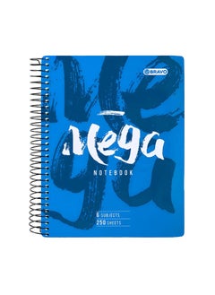 Bravo Bravo Mega 6 Subjects Notebook A4 - Blue 