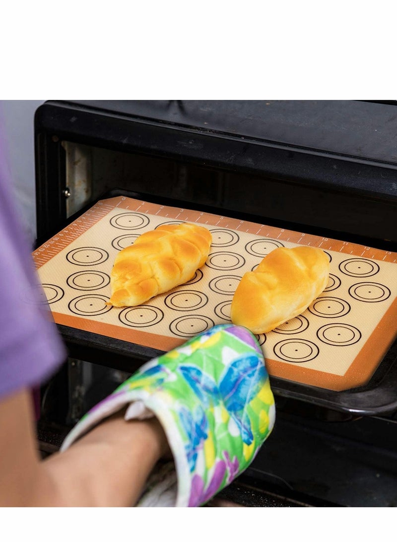 SYOSI Silicone Baking Mats, 2 Pcs Food Safe Baking Mat, Tray Pan Liner Fat-free Dishes - Food-Grade Silicon Liner Reusable up to 2000 Times - Image 3