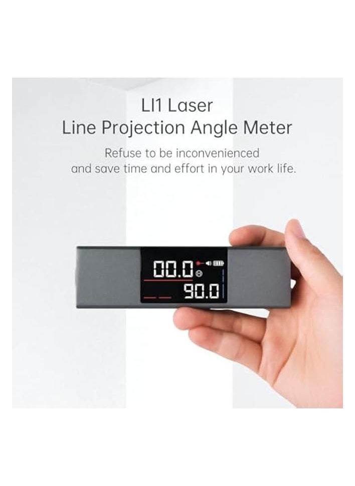 PROMASS Portable Laser Protractor 2-in-1 Angle Ruler Angle Measure Laser Ruler Type-C Charging Laser Measurement Tool Digital Angle Finder Angle Gauge  - Image 3