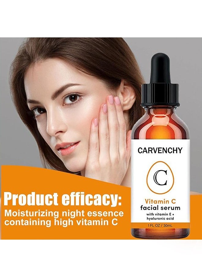 CARVENCHY - Vitamin C Facial Serum-With Vitamin E +Hyaluronic Acid, Delicate Hydrating and Brightening Serum 30ml - Image 1