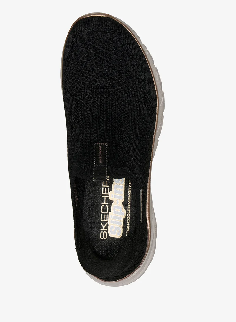 Skechers BLACK KNIT/ROSE GOLD TRIM Fashion Fit 2.0 for Women | Best Price UAE