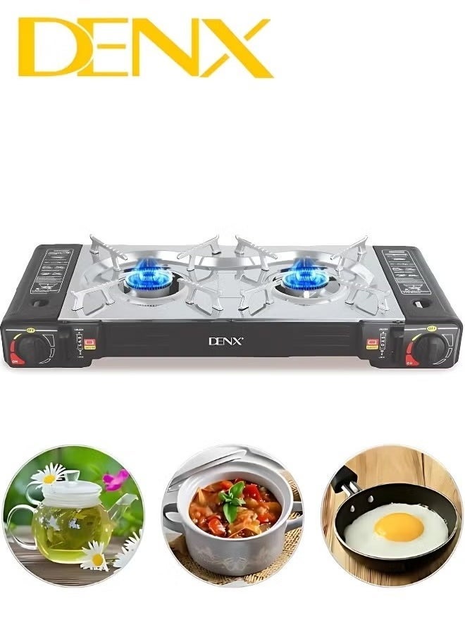 Denx Portable Gas Stove, 2200 Watts, Suitable For Indoor And Outdoor Cooking - Image 2