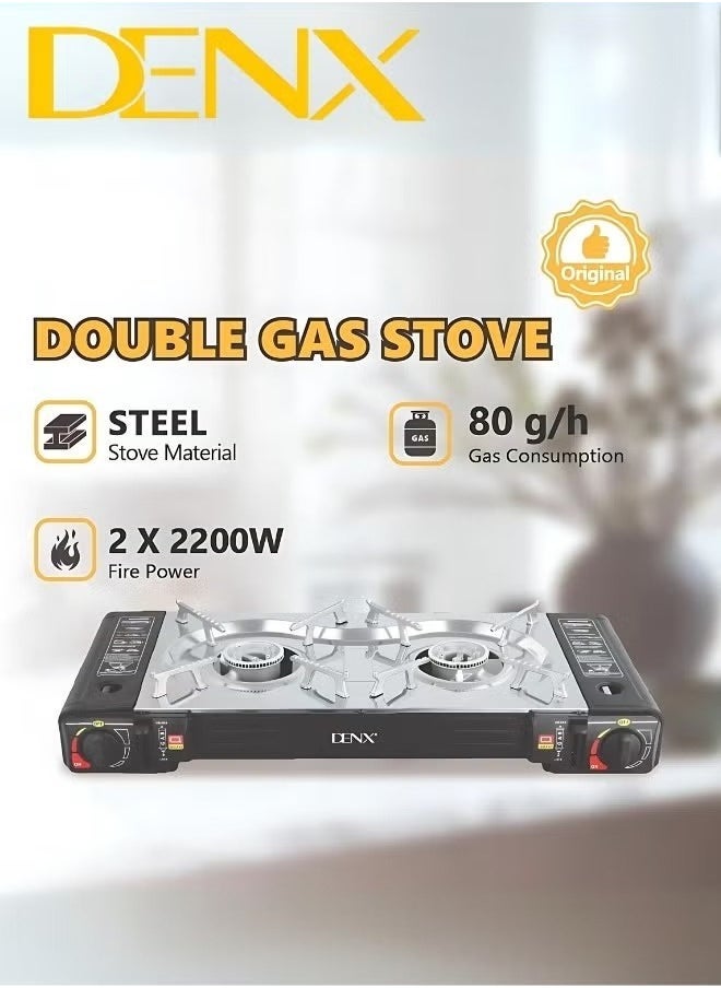 Denx Portable Gas Stove, 2200 Watts, Suitable For Indoor And Outdoor Cooking - Image 5