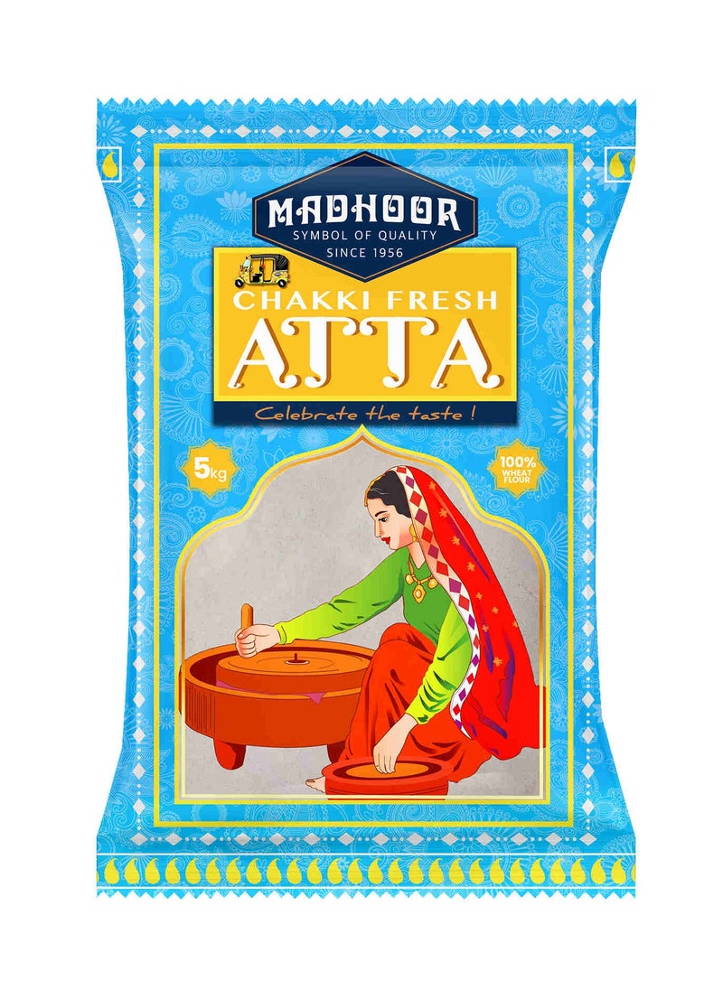 Madhoor Chakki Fresh Atta 5kg  - Image 1
