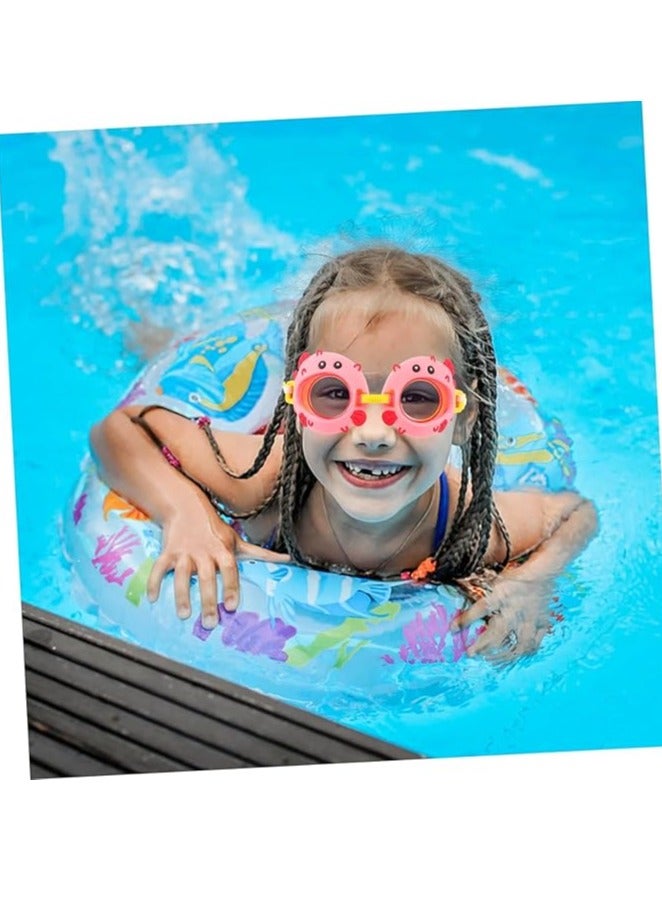 Kids' Animal-Shaped Swimming Goggles - Adjustable Anti-Fog Diving Glasses, Creative Design for Fun Swimming and Diving - Set of 3 Pcs - Image 4