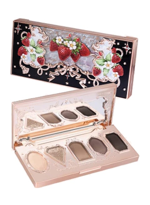 Strawberry Rococo Shimmer Matte Eyeshadow Palette For Bold Shimmer Looks - 03 Blackcurrant Cold Brew