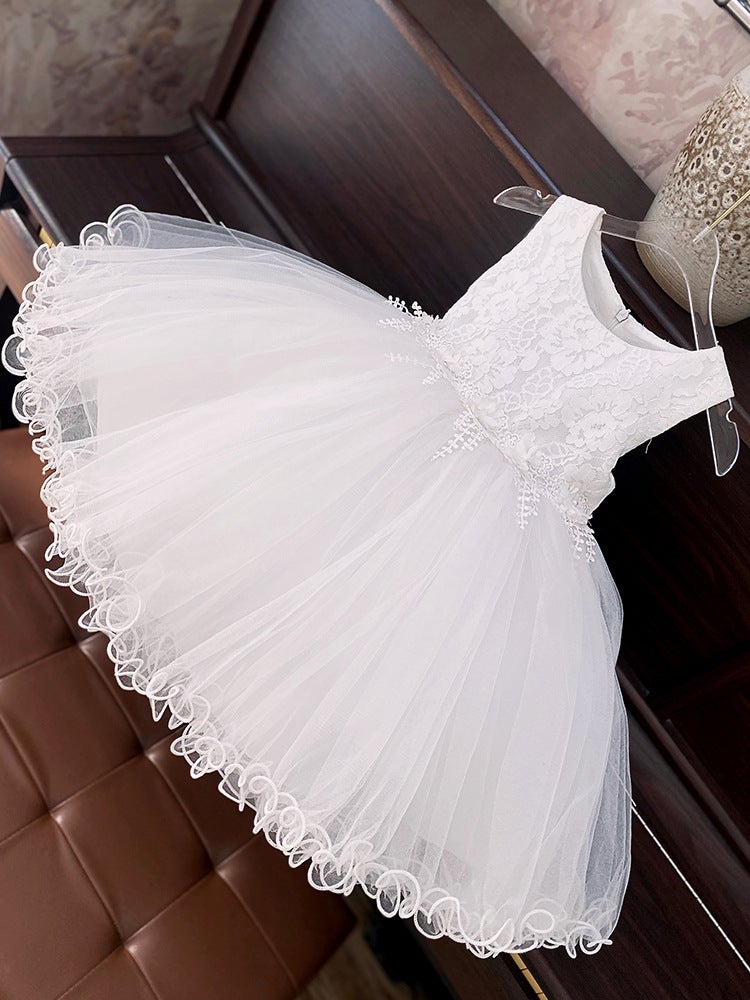 Girls Dress Summer Classy Baby Girl Fluffy Vest Dress Accessible Luxury Niche Birthday Dress Little Girl Princess Dress - Image 4