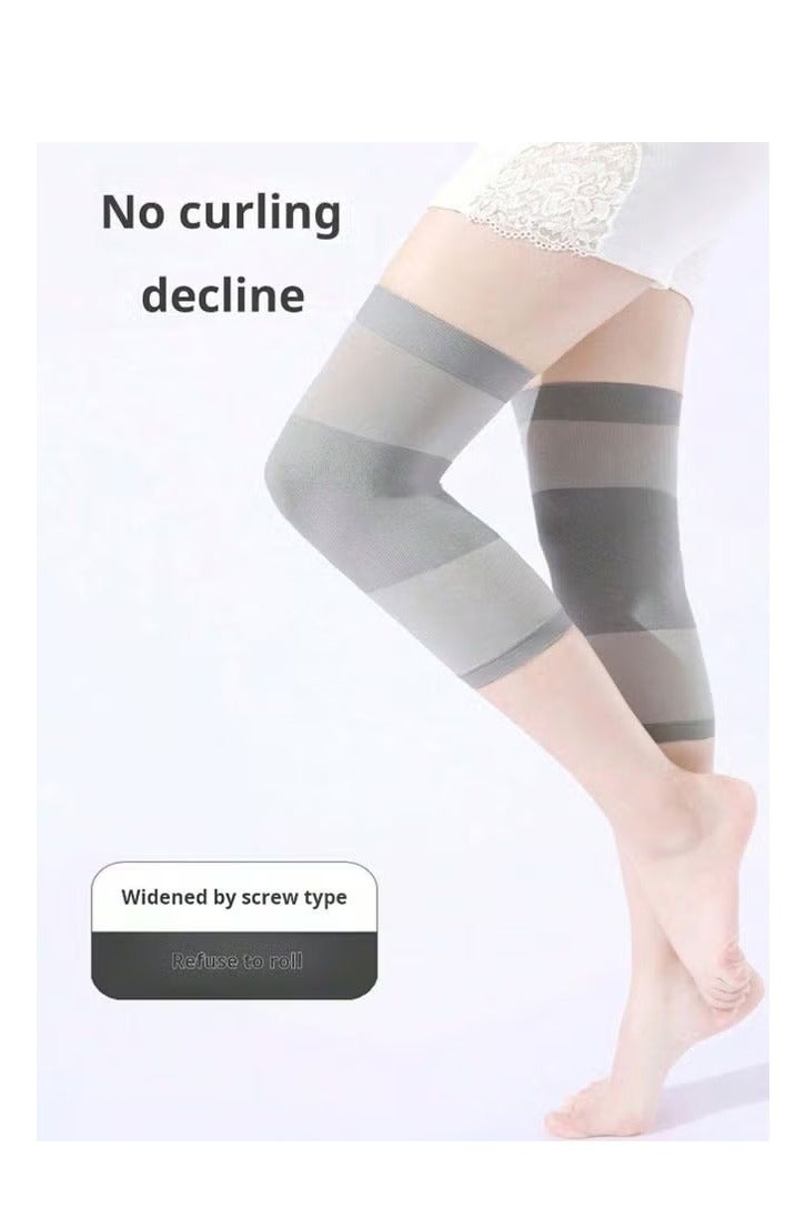 Loquat Bamboo Compression Knee Sleeves, Knee Brace, Knee Support,Bamboo Knee Cap, Knee Pad for Gym, Running, Basketball,Sports, Joint Pain Relief, Injury Recovery (Grey) - Image 5