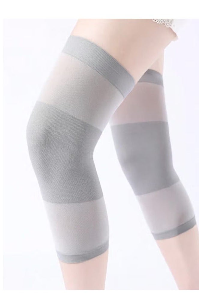 Loquat Bamboo Compression Knee Sleeves, Knee Brace, Knee Support,Bamboo Knee Cap, Knee Pad for Gym, Running, Basketball,Sports, Joint Pain Relief, Injury Recovery (Grey) - Image 1