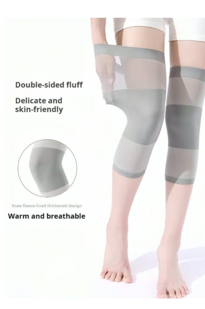 Loquat Bamboo Compression Knee Sleeves, Knee Brace, Knee Support,Bamboo Knee Cap, Knee Pad for Gym, Running, Basketball,Sports, Joint Pain Relief, Injury Recovery (Grey) - Image 4