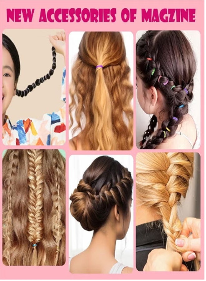 2000 Pcs Colorful Hair Rubber Bands Mini Elastic Hair Ties Soft Elastic Hair Bands Small Rubber Hairbands with Hair Styling Tools and Organizer Box for Girls，student，child etc - Image 4