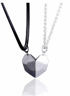 SYOSI Two Souls One Heart Pendant Necklaces for Couple, Wishing Stone Creative Magnet Couples Necklace  - Image 1