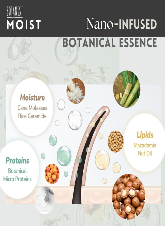 BOTANIST Keratin Shampoo and Conditioner Set for Women & Men, Argan Oil Shampoo & Conditioner with Collagen, Protein & Jojoba, Sulfate Free Natural Shampoo & Conditioner from Japan 31.7Fl Oz MOIST - Image 5