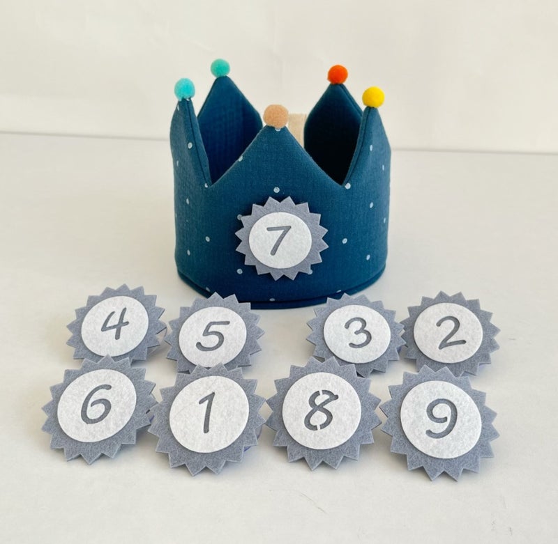 Generic Korean Style Kids Birthday Crown Hat Wave Dot Green Crown