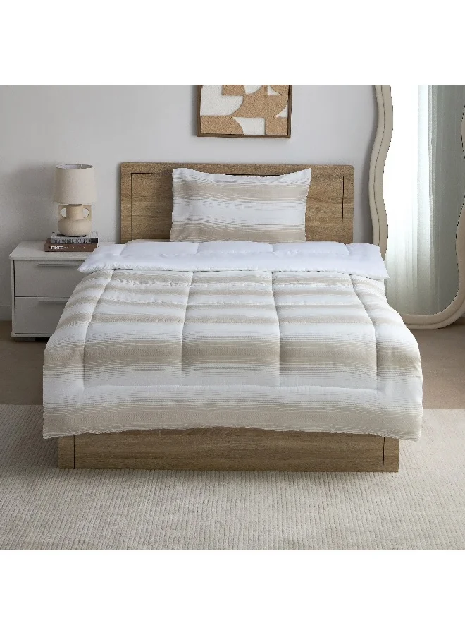 Home Box Verve 2-Piece Yarn Dyed Microfiber Single Comforter Set 220 x 135 cm