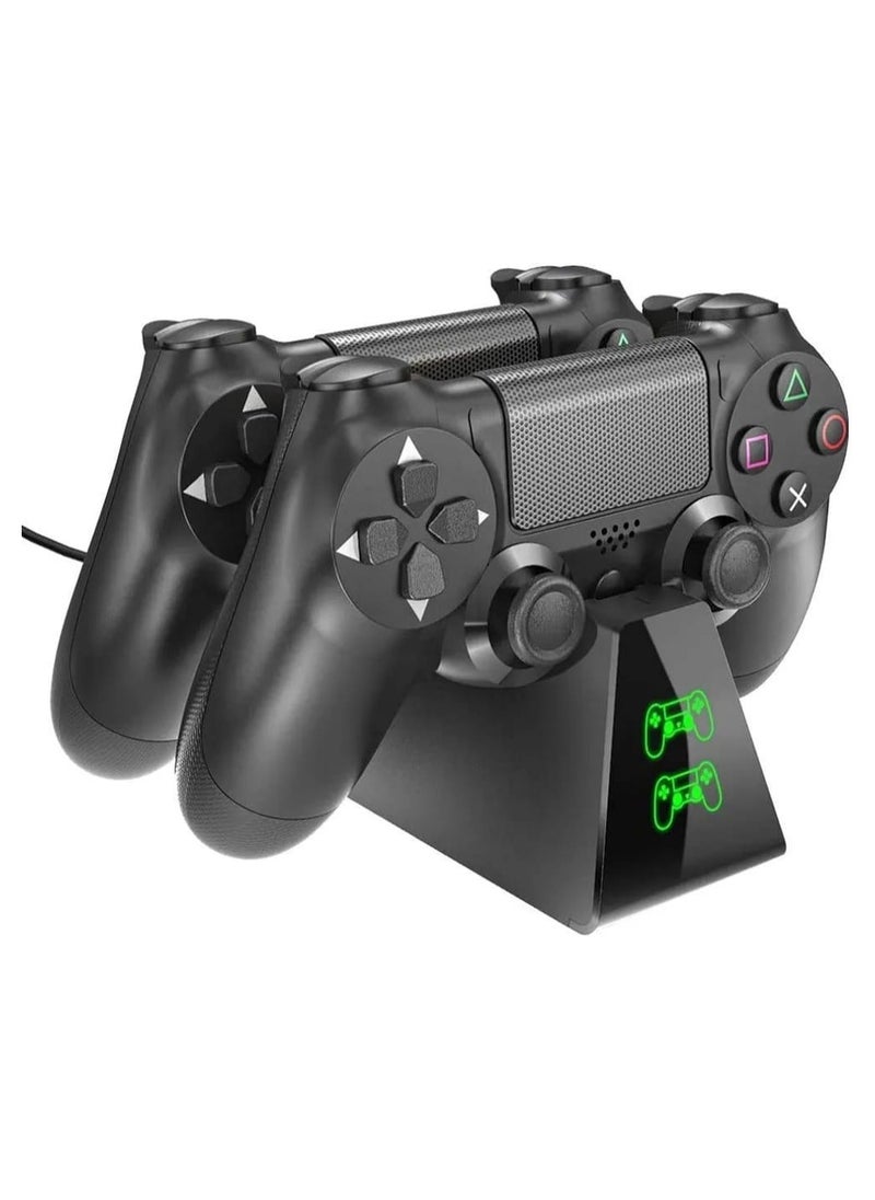 Generic - Sliq Gaming PS4 Controller Charging Station With QPower AC Adapter Fully Charged Within 1 Hour Global Voltage 100240V Black - Image 1