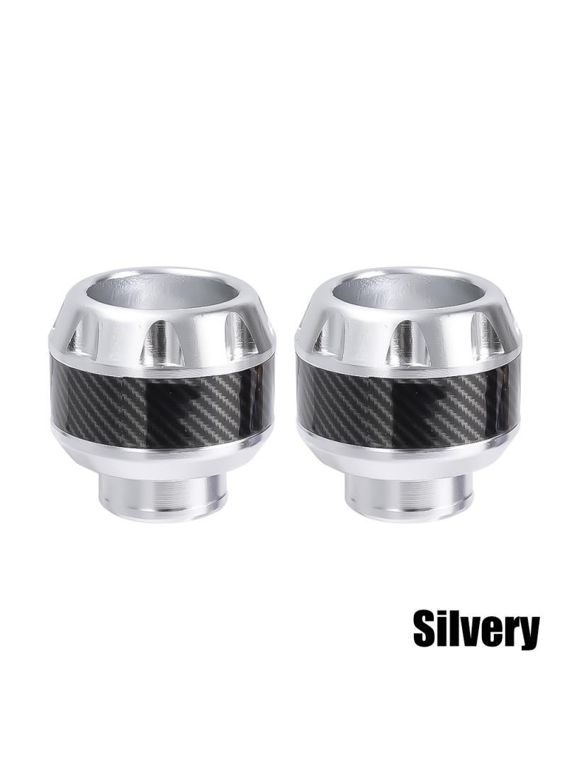 Loquat Silvery 2pcs Motorcycle Front Fork Cup Frame Slider Aluminum Alloy Protector Motorbike Scooter Shock Absorption Front Fork Cups - Image 1