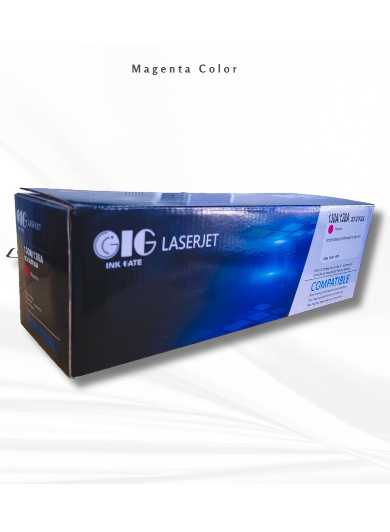 IG Compatible Magenta Toner Cartridge – 130A / 126A / CE313A / CF353A – For HP CP1025, MFP M176, M177 and Canon LBP7010C, LBP7018C – Up to 1000 Pages - Image 2