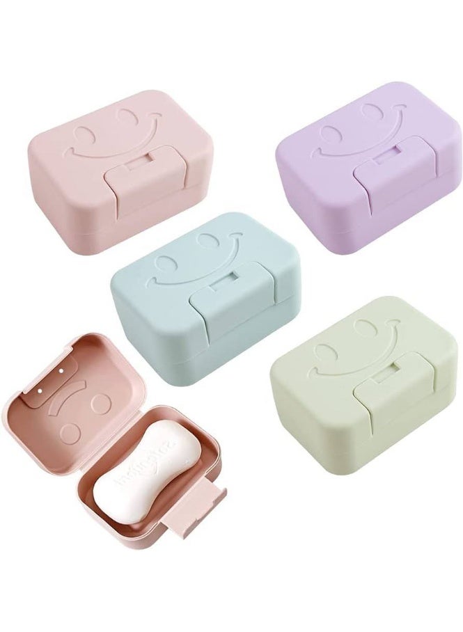 Smile Face Portable Leakproof Soap Dispenser – Soap Storage Container with Airtight Lid – Travel and Bathroom Soap Holder – Practical and Lightweight Smiley Design – Multiple Colors - Image 1