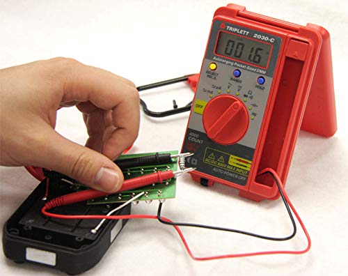 Triplett 2030 Pocket-Sized 4000 Count Digital Multimeter - AC/DC Voltage, AC/DC Current, Resistance, Frequency, Capacitance, Continuity, and Diode Check - Image 3