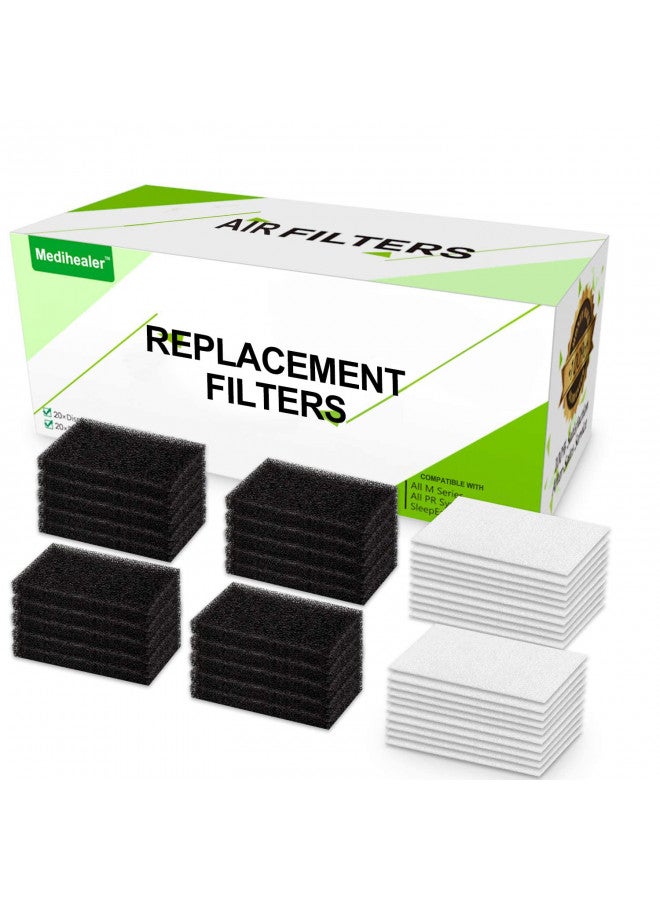 Medihealer 40 Packs CPAP Filters - Foam Filter and Ultra Fine Filters Supplies for Respironics M Series, for PR System One, for SleepEasy Series - Medihealer Premium Disposable Filter - Image 2