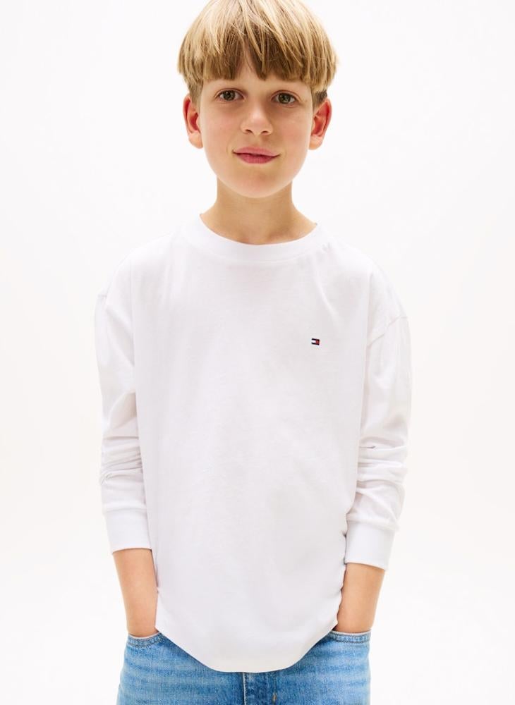 تومي هيلفيغر تيشيرت أساسي برقبة دائرية للأطفال - Image 1