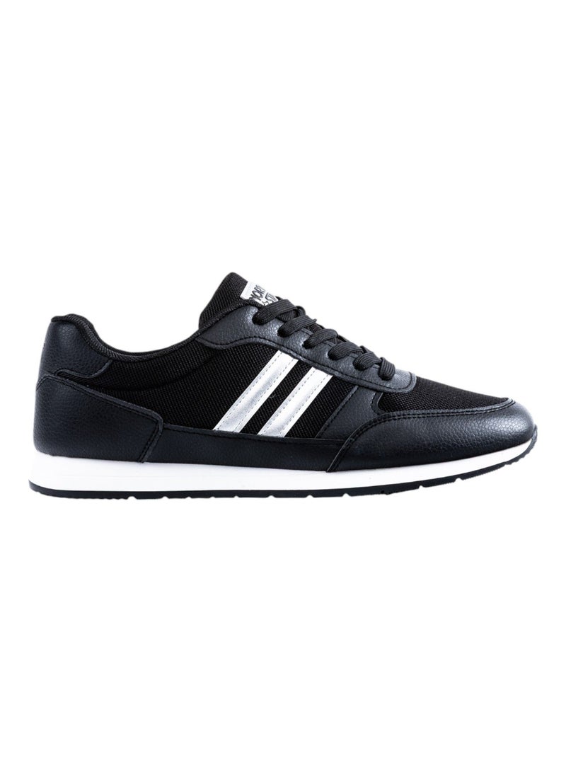 Bata Striped Lace-Up Low Top Sneakers  - Image 1