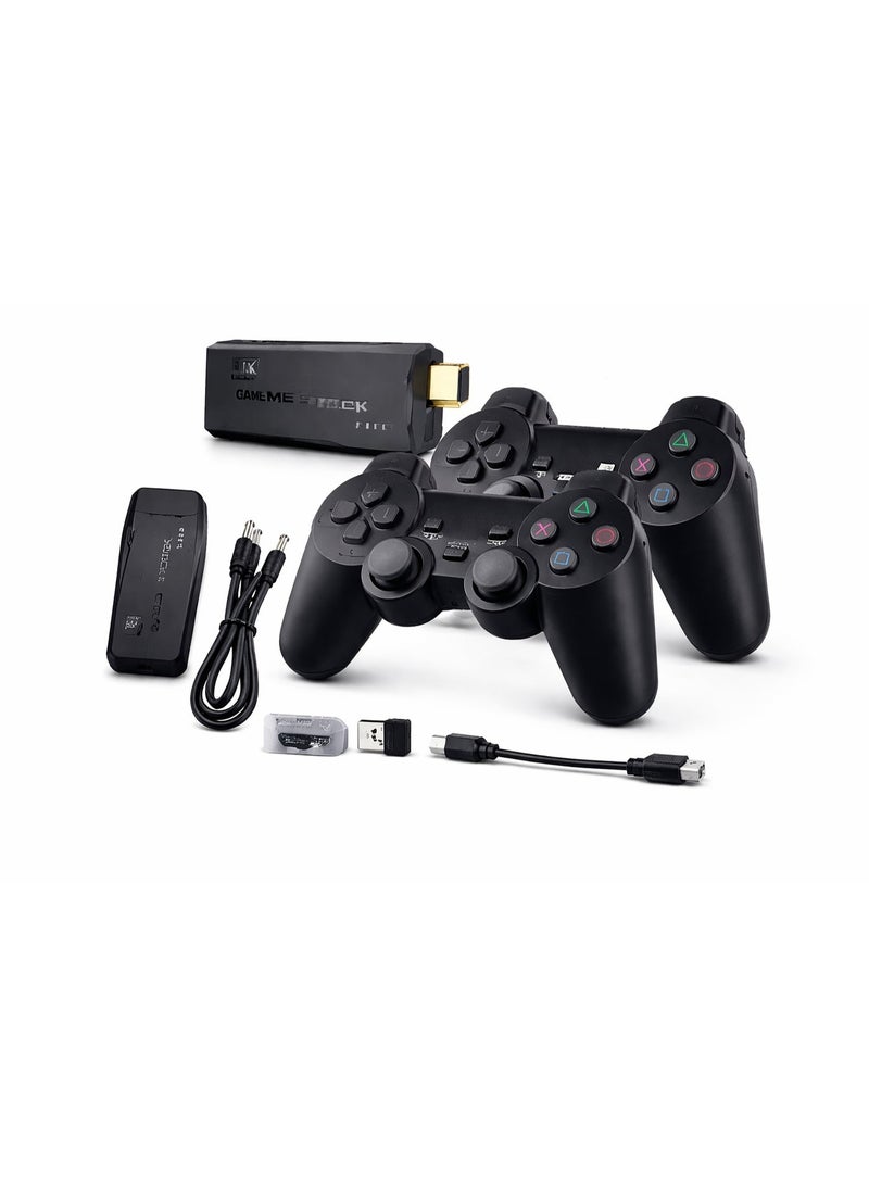 جهاز ألعاب فيديو كلاسيكية جيم ستيك لايت (Game Stick Lite) بدقة 4K مع دراعين تحكم لاسلكي 2.4G - أسود - Image 4