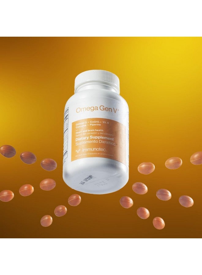 Immunotec Omega Gen V® 5-In-1 Formula - Omega-3 Fish Oil (1,800Mg) W/Epa & Dha + Coq10, Turmeric, Piperine & Vitamin E | Fast Absorbing + Promotes Heart, Brain, Eye & Immune Health | 120 Soft Gels - Image 2